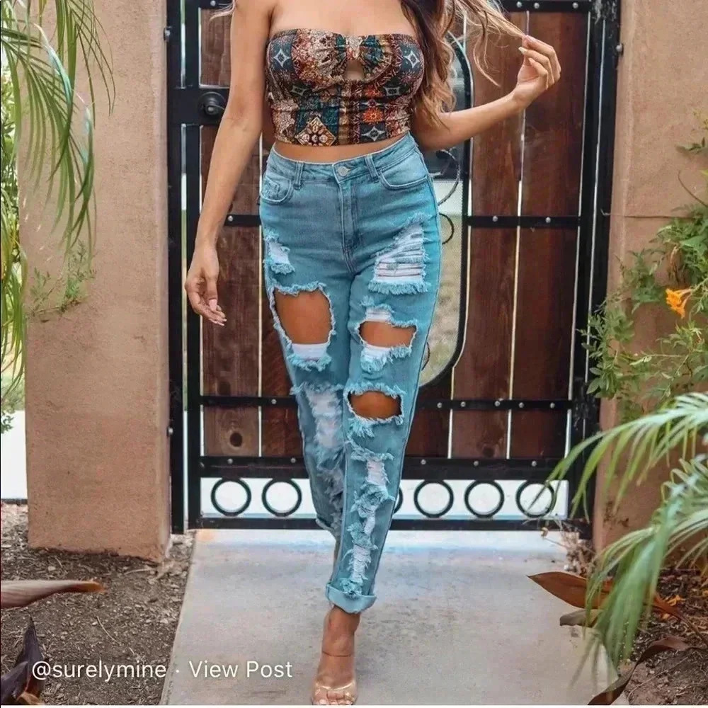 Best seller Jemma Mom Ripped Jeans